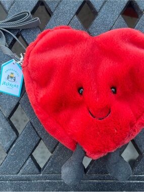 Jellycat Plush Amuseables Red Heart Bag A4HB NEW with Tags US SELLER